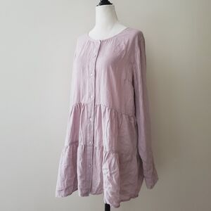 Sigrid Olsen Linen Tiered Tunic